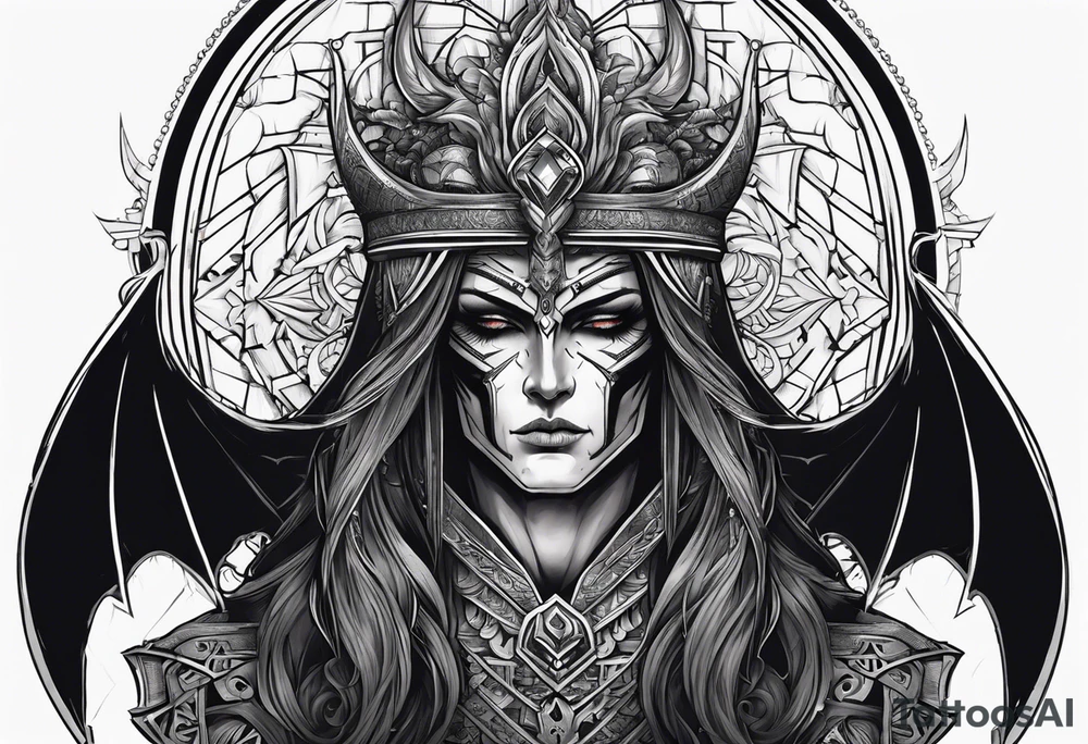 The god of death sleeve tattoo idea