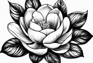 Southern magnolia tree tattoo idea