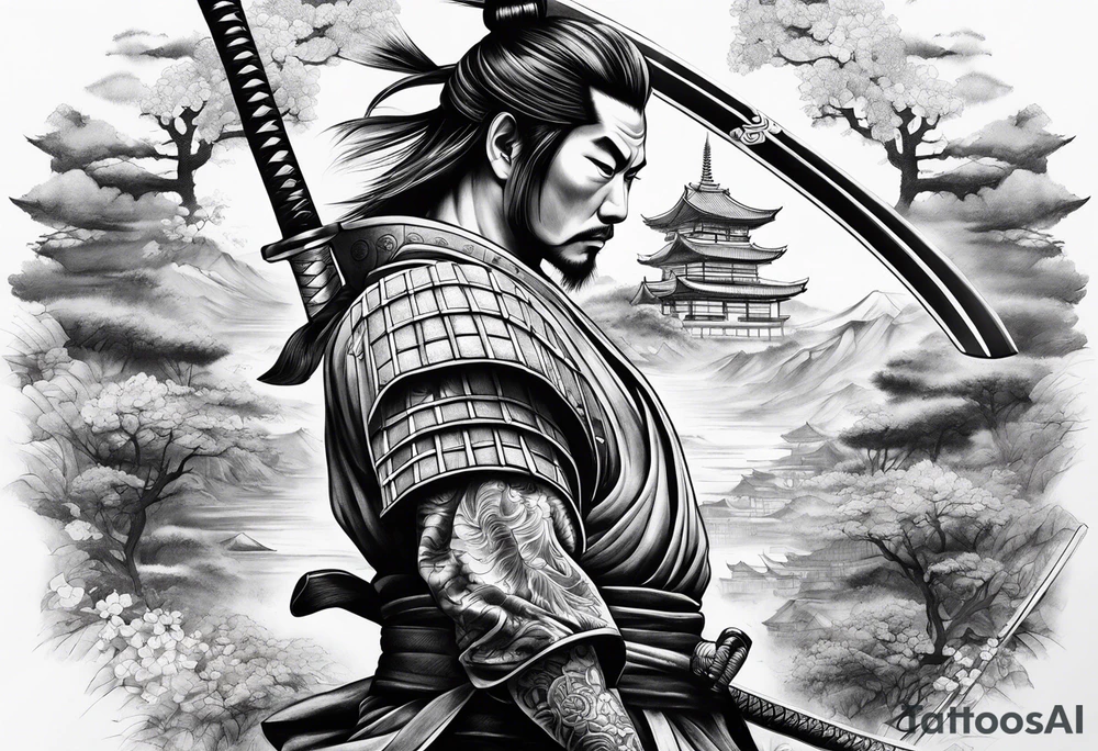 discipline  consistency samurai tattoo idea