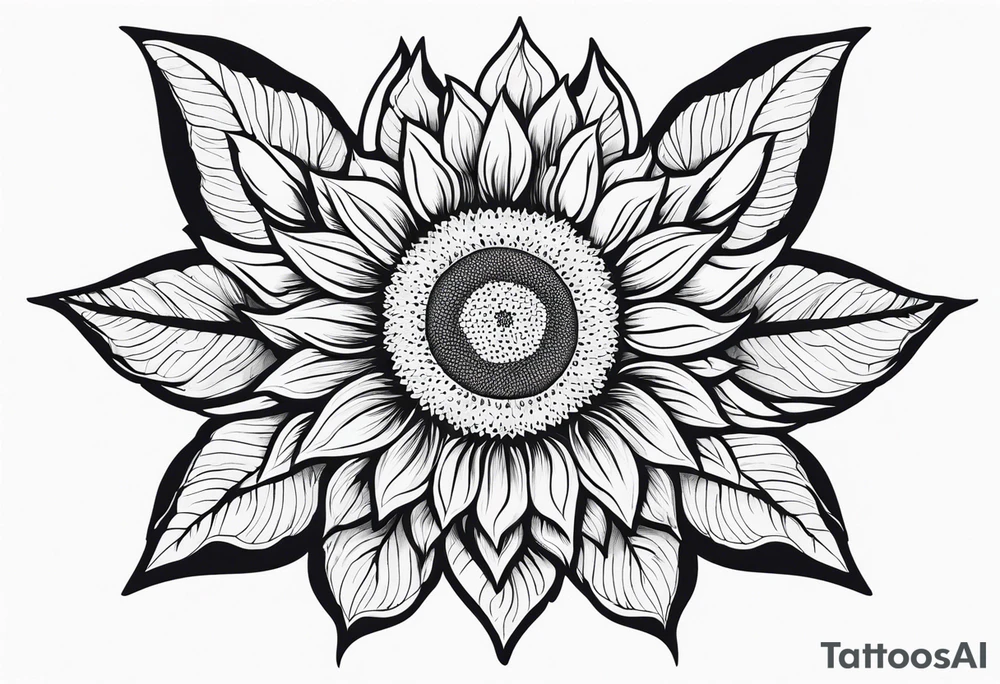 Sunflower for a male tattoo tattoo idea