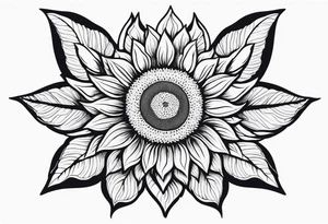 Sunflower for a male tattoo tattoo idea