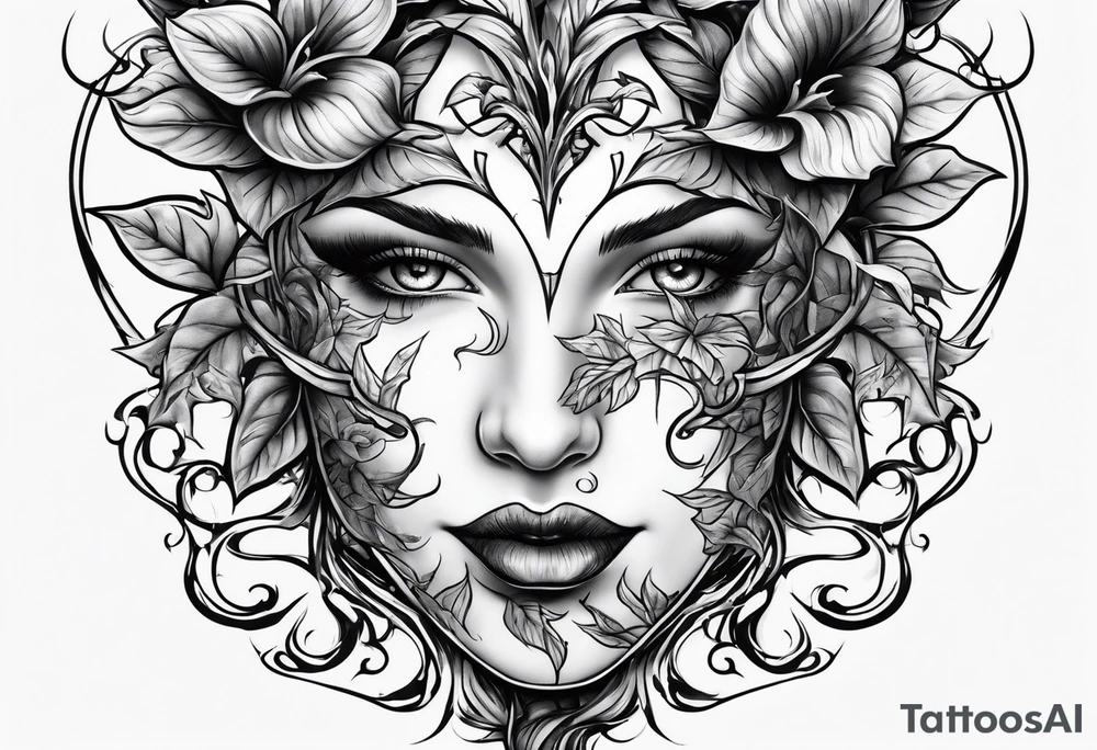 Devils ivy plant tattoo idea