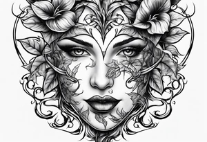 Devils ivy plant tattoo idea