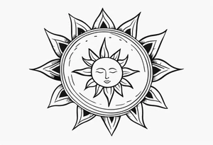 A very simple sun tattoo idea