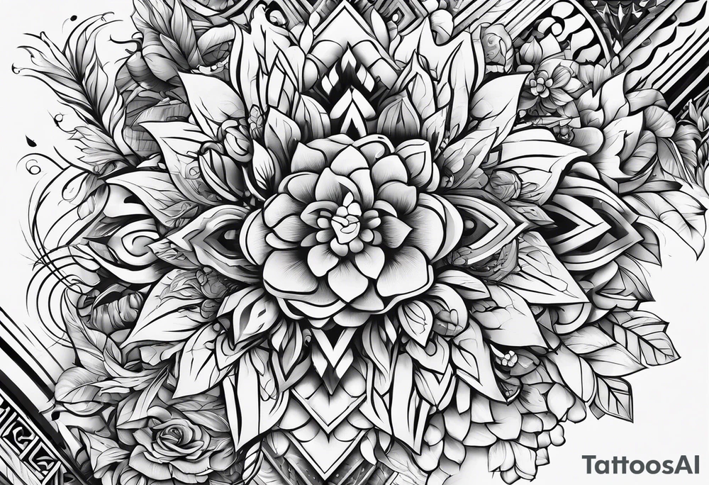 Overlapping ACCGH, letters only tattoo idea