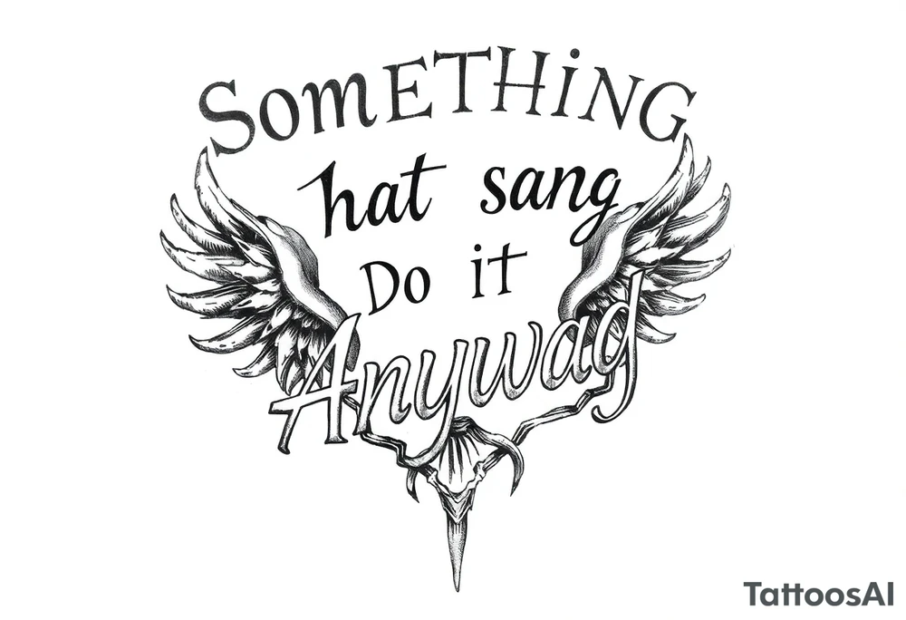 Something that says: do it anyway tattoo idea