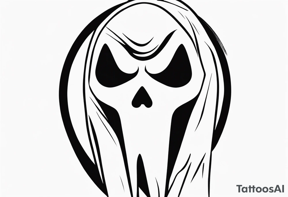 ghostface killer from scream tattoo idea