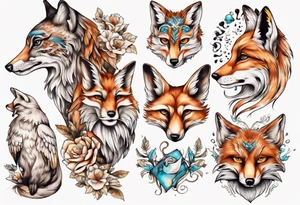 ein Tier aus Fuchs und Eule tattoo idea