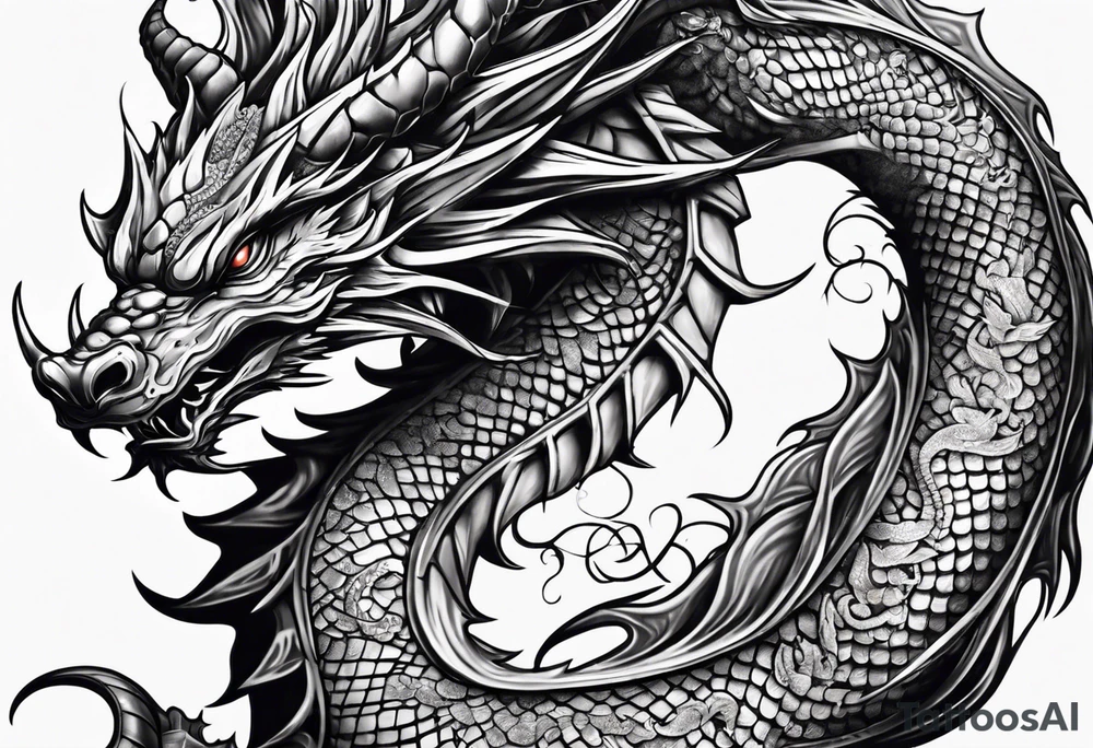 Dragon and scorpion tattoo idea