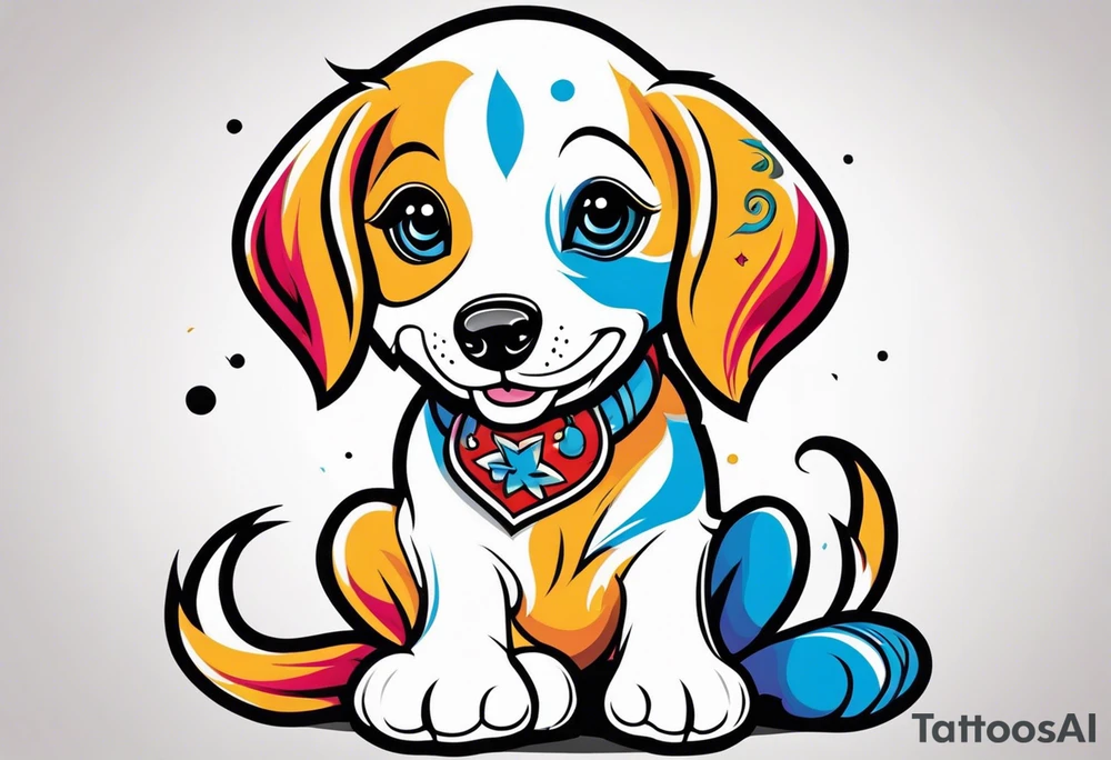 Puppy tattoo idea