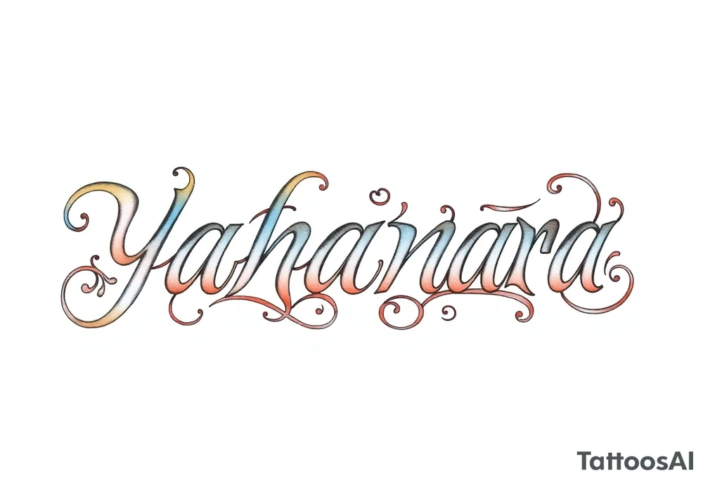 Name YAHANARA tattoo idea