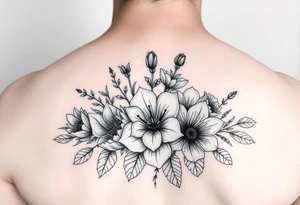 Birth flower bouquet with August August November August and October birth flowers tattoo idea tattoo idea
