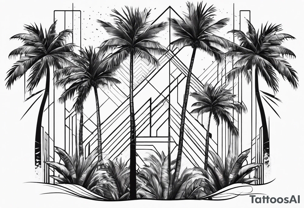 palm trees family orientated tattoo idea