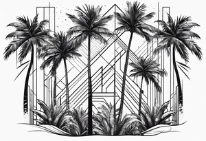 palm trees family orientated tattoo idea