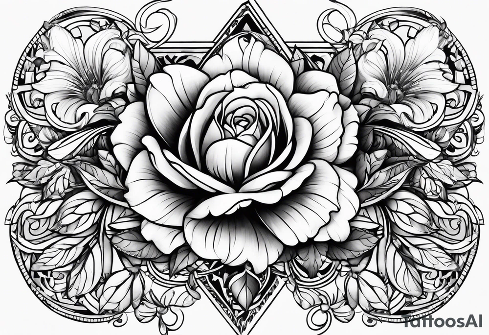 Épaule fleurs tattoo idea