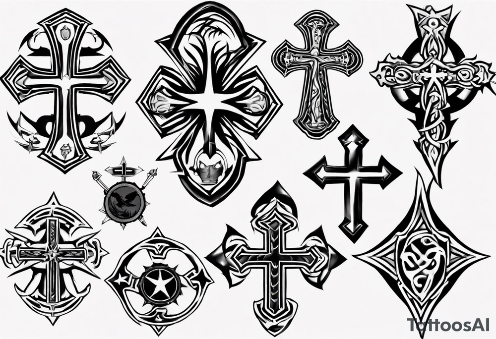 Cross, family, Marine Corps tattoo idea
