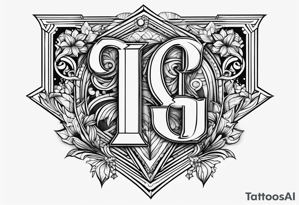 Fancy letter D and G tattoo idea