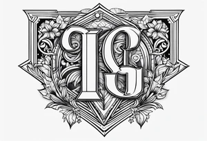 Fancy letter D and G tattoo idea