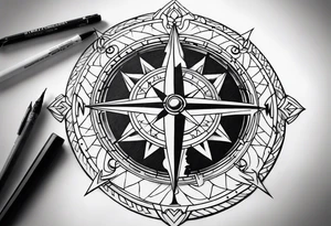 Viking compass tattoo idea