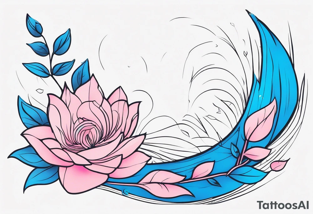 My free Universal pink and blue tattoo idea