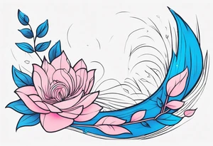 My free Universal pink and blue tattoo idea