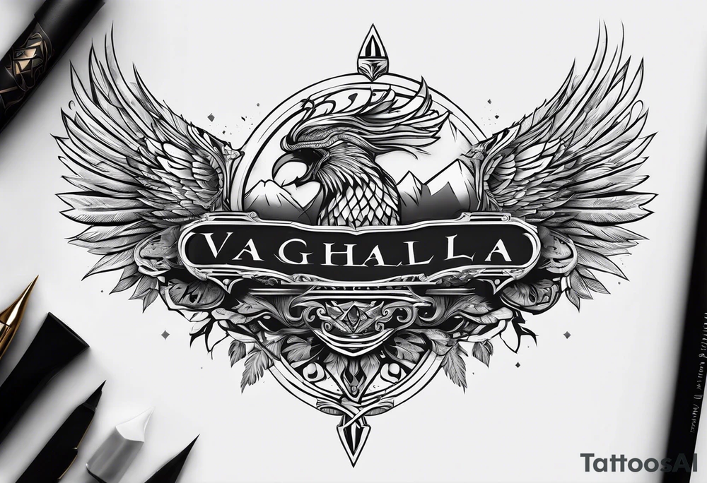 Valhalla word tattoo idea
