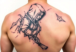 Reality and confusion ripping a solo traveler’s soul in a path no knows tattoo idea