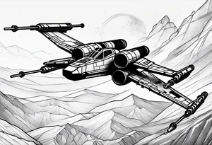 Starwars x wing tattoo tattoo idea