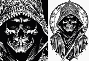 grim reaper with numbers 426 tattoo idea