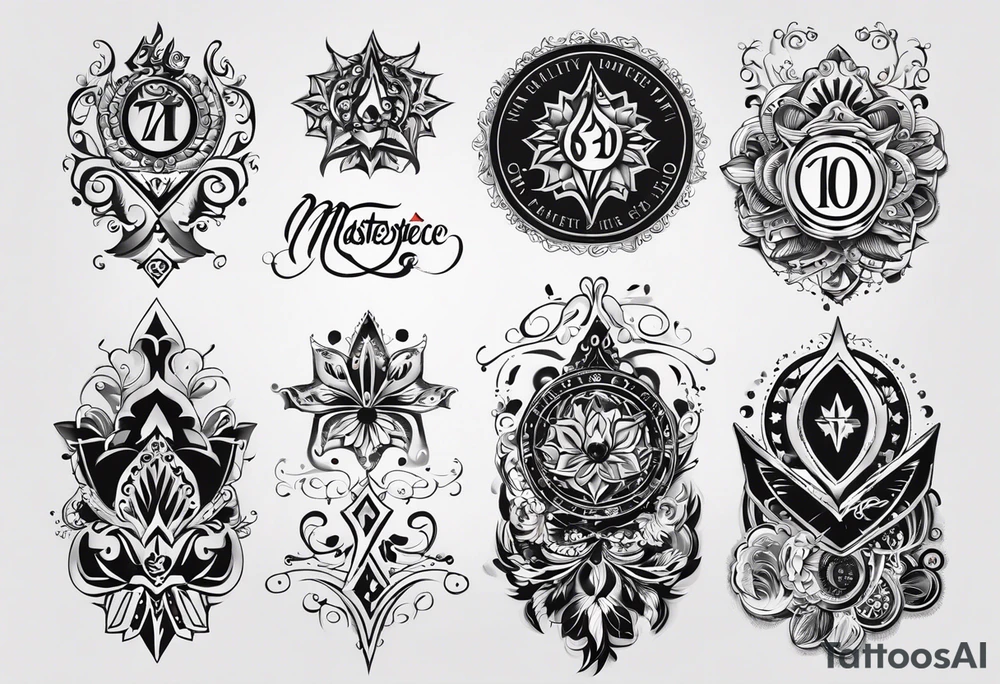 numbers combined- 08.15.1966, 07.17.1974, 03.03.1992, 02.11.2008 and 02.02.2006 tattoo idea