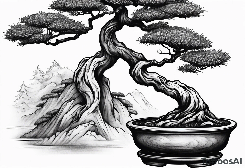 bonsai tree tattoo idea