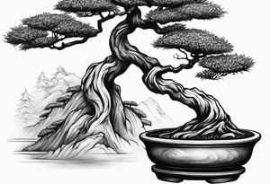 bonsai tree tattoo idea