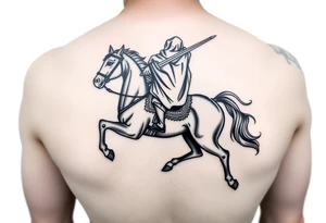 Arabian on a horse with a sword tattoo idea