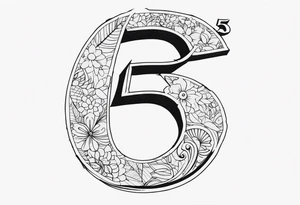 the number 5 tattoo idea