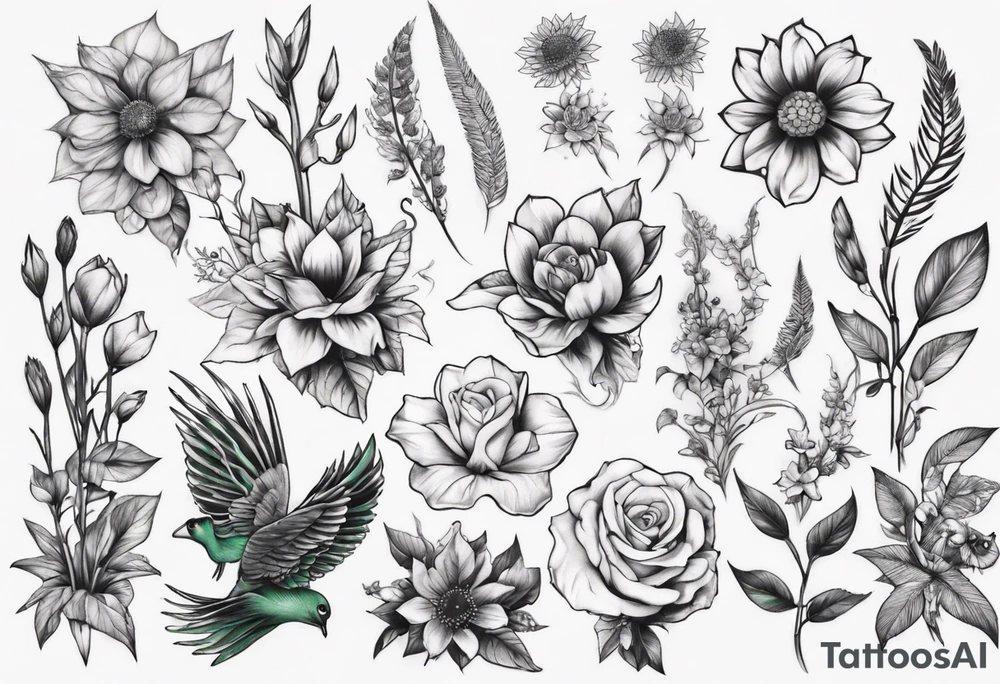 A green garden tattoo idea
