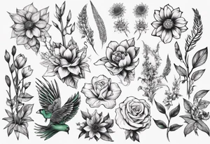 A green garden tattoo idea