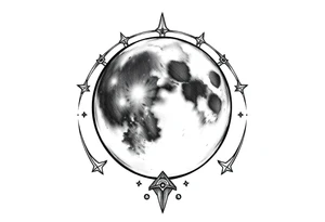 sacred moon tattoo idea