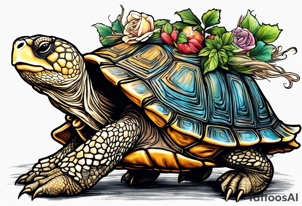 The tortoise and the hare road race tattoo idea