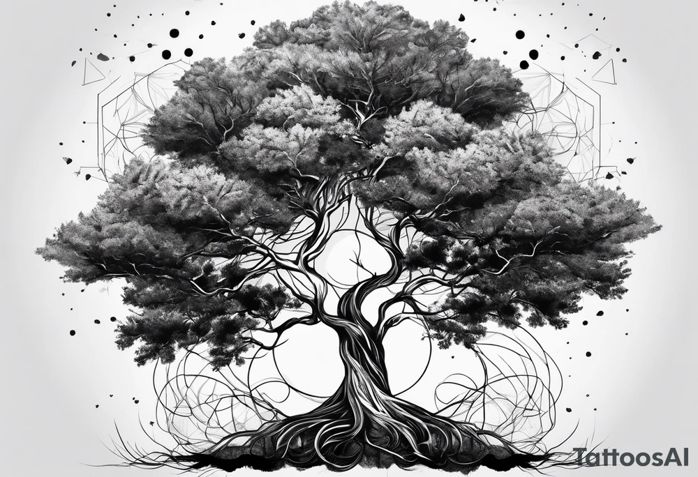a tree with roots tattoo idea