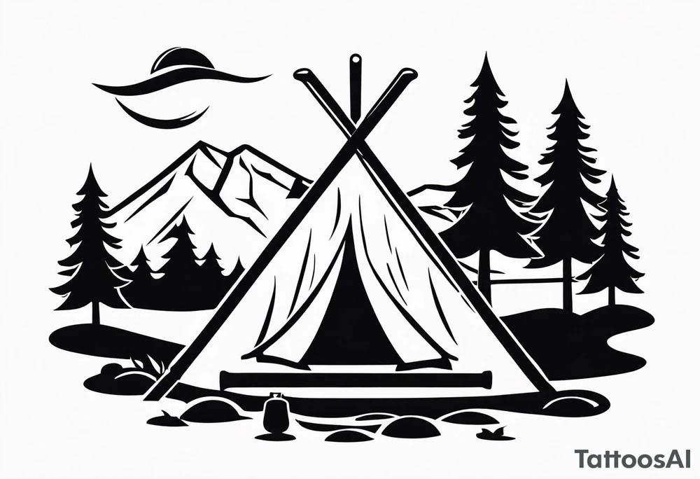 cross, campfire, golf , whiskey glass, cabin tattoo idea cross, campfire, golf , whiskey glass, cabin tattoo idea