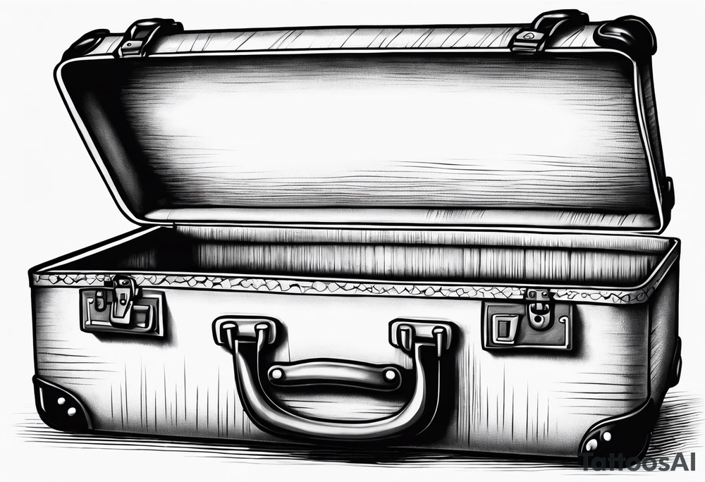 Cardboard suitcase tattoo idea