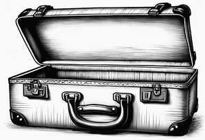 Cardboard suitcase tattoo idea