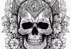 skull head tattoo idea