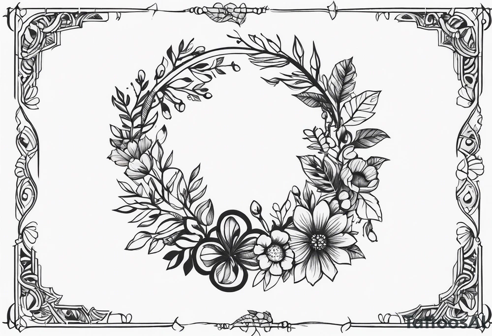 wreath tattoo idea