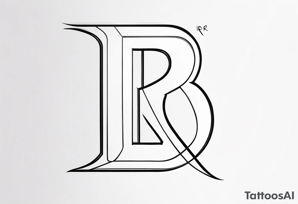 J and R letter tattoo tattoo idea