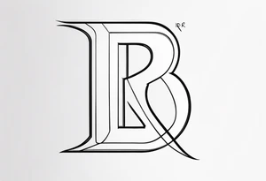J and R letter tattoo tattoo idea