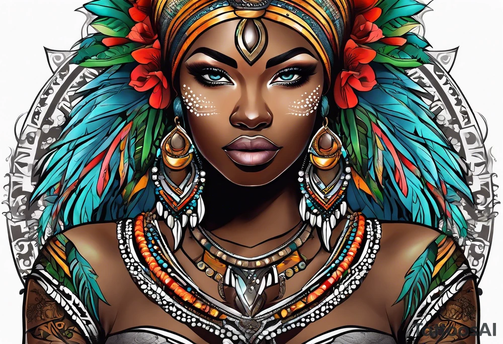 African art tattoo idea