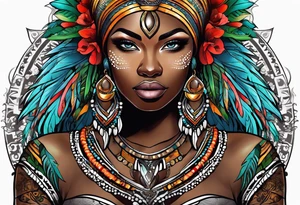 African art tattoo idea