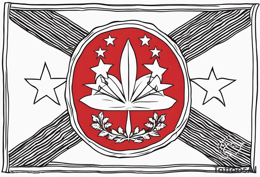 Country of Georgia Flag tattoo idea