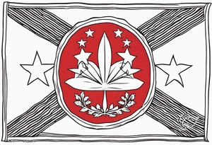 Country of Georgia Flag tattoo idea